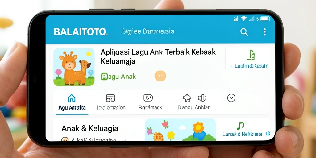Tampilan antarmuka BALAITOTO yang sederhana dan menarik untuk anak-anak.