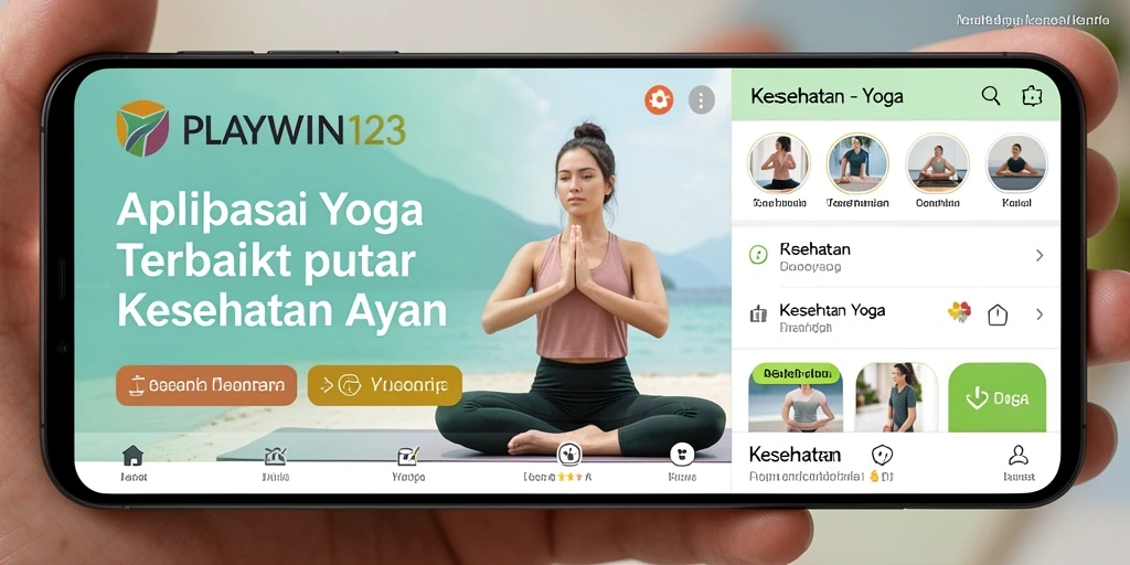 Antarmuka pengguna PLAYWIN123 dengan berbagai pilihan latihan yoga.