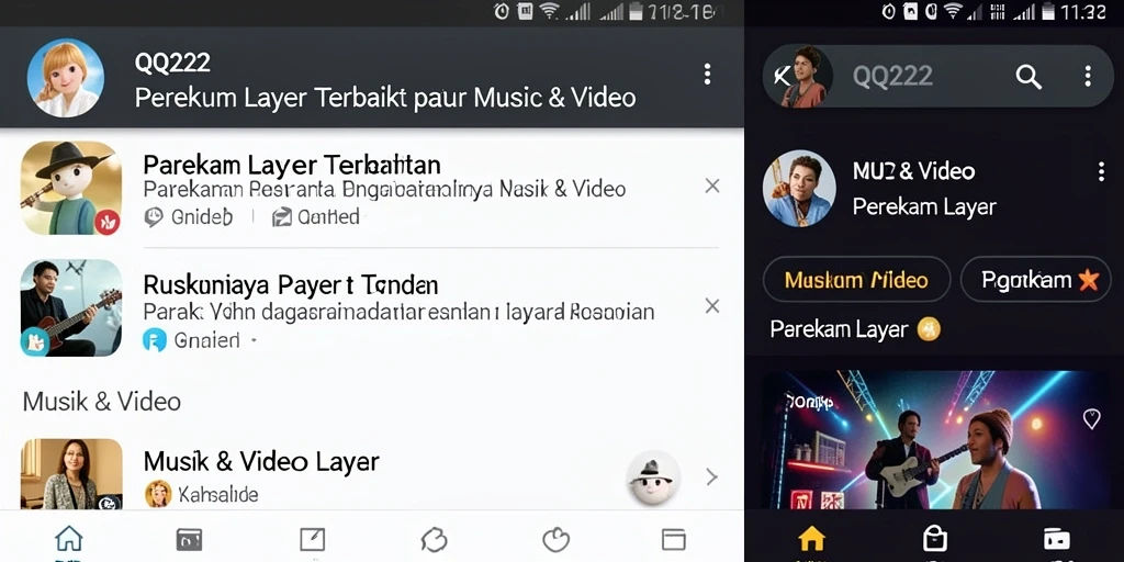 Antarmuka aplikasi <strong>QQ222</strong> saat merekam layar dengan mudah dan efektif.