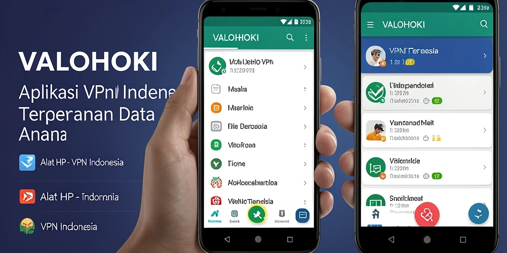 Screenshot utama aplikasi VALOHOKI menampilkan antarmuka pengguna yang sederhana dan intuitif.