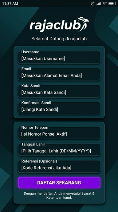 Cara Mudah Buat Akun Baru rajaclub