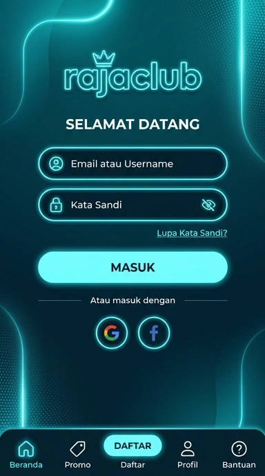 Masuk ke akun rajaclub untuk pengguna Android