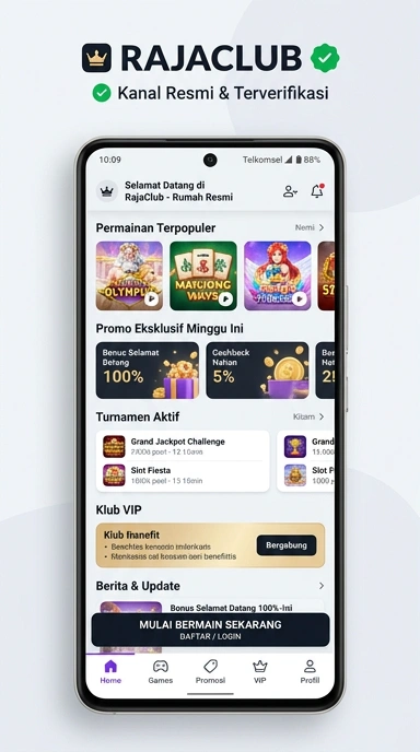 Halaman Resmi Rajaclub untuk Pengguna Android